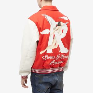 Chaqueta Vintage con letras bordadas personalizadas para hombre, chaquetas universitarias Letterman Bomber Varsity, chaqueta de béisbol universitaria para hombre - Product Image 3