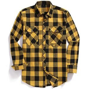 OVERSEAS SPORTS Chemise en flanelle à carreaux à manches longues de coupe régulière pour homme Style confortable et décontracté - Product Image 3