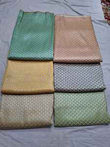 Tela de brocado de seda Banarasi de lujo, tejido Jacquard tejido a mano de calidad Premium para niños, Ropa Étnica, diseñador de tapicería - Product Image 3