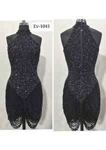 Robe de soirée courte en satin scintillant de luxe pour femmes, taille naturelle, robe de bal de fin d'année, robe de fête d'été pour adolescentes - Product Image 6