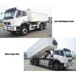 Nuevo Camión Volquete Faw 340 6x4 Diésel, 30t de Peso Bruto del Vehículo, 50t de Capacidad de Carga, Camión Volquete Automático para Minería, Euro 4, Volteo Trasero Rápido, Volante a la Izquierda - Product Image 2