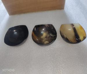 Cuenco de cuerno Real de lujo, cuenco de cerámica decorativo japonés para servir con borde de Metal, mediano, 6 superventas, afeitado decorativo de búfalo - Product Image 5