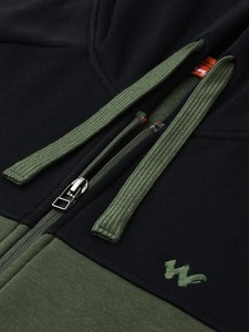 Sudadera con capucha para hombre, 100% algodón, corte regular, cremallera completa, bolsillos bordados personalizados, OEM, invierno, venta al por mayor - Product Image 3