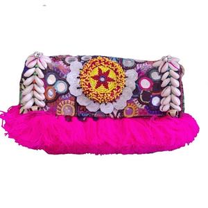 Bolso Banjara Vintage de lujo para mujer 2023, bordado personalizado bolso de mano, bolsos de noche de compras, hilo de algodón a la moda con cremallera - Product Image 2