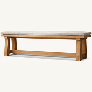 Banco de jardín de teca ecológico con un estilo moderno distintivo y duradero para tres asientos para uso en exteriores - Product Image 4