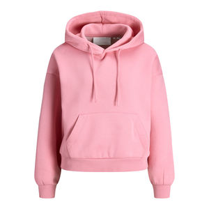 เสื้อฮู้ดดี้ผู้หญิง/ผู้ชาย ผ้าฝ้าย ทรงโอเวอร์ไซส์ แบบเรียบ ไม่มีลาย สกรีนโลโก้ได้  ทรงครอป  ผ้าหนา  ใส่สบาย  ทรงหลวม - Product Image 1