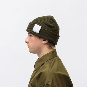 หมวกบีนนี่ไหมพรมฤดูหนาว นุ่ม อุ่น สไตล์พับขอบ สีพื้น หมวกถัก ปักโลโก้ได้ 男女兼用 ปรับขนาดได้ เหมาะสำหรับอากาศหนาว - Product Image 5