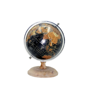 Mejores precios Mesa de oficina de alta calidad Globo superior Plástico decorativo/Base de aluminio Níquel Indio hecho a mano a granel - Product Image 3