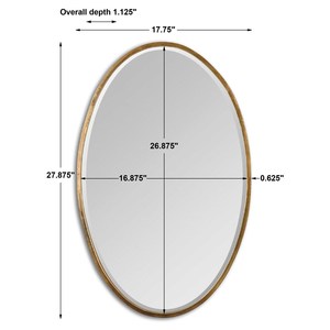 Heavily Antique <b>Gold</b> Oval Wall Mounted <b>Mirror</b> for Home and Hotel Decorative Living Room Bedroom Hallway Wall Decor Makeup <b>Mirror</b> - Product Image 2