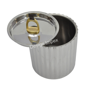 Enfriador de vino de champán de Calidad exclusiva con tapa de mango de estribo de caballo dorado Cubo de hielo de cerveza niquelado Enfriador de champán Ventas - Product Image 6