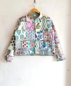 Fabricant et grossiste vestes matelassées veste en coton réversible manteau patchwork réversible manteau survêtement manteau cadeau pour elle - Product Image 6