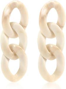 Pendientes de madera de resina de la mejor calidad patrón de modelo de estilo DIY Venta caliente fiestas de boda ocasiones navideñas - Product Image 2