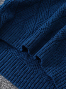 Nouveau Style col rond Couple pull style tissé uni décontracté polyvalent à la mode hommes pull à manches longues haut - Product Image 4