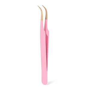 Pinzas para Extensión de Pestañas Rosadas Más Vendidas, Herramienta de Belleza de Acero Inoxidable de Alta Precisión para Aplicación de Pestañas de Volumen, Suministros para Salón - Product Image 5