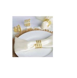 Anneau de serviette rond personnalisé tendance pour le service du dîner, plaqué or, centre de table, porte-serviettes de luxe - Product Image 1