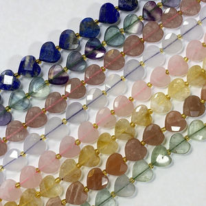 Cuentas de Piedra de Apatita Azul Natural de Alta Calidad con Forma de Corazón Facetado para la Fabricación de Joyas - Product Image 5