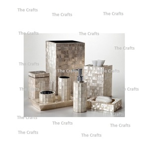 Ensemble de salle de bain couleur marbre blanc avec ensemble de salle de bain de qualité exclusive pour hôtel et accessoires de salle de bain à domicile - Product Image 2