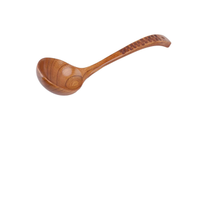 Cuchara de sopa de madera, herramientas de cocina, mango largo, color de madera natural, producto más exigente, cuchara de sopa de madera - Product Image 5