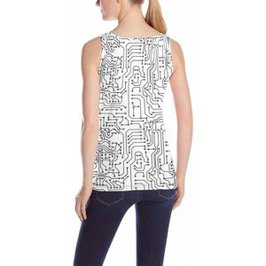 เสื้อกล้ามสตรีแขนกุดผ้าโพลีเอสเตอร์ซับลิเมชันดีไซน์ทันสมัย - Product Image 3