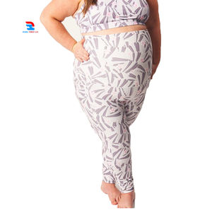 Plus Size <b>Women</b> Yoga Fitness Exercise Sublimation <b>Leggings</b> <b>Compression</b> Running Maternity Pregnancy Pants High Elastic Waist - Product Image 1
