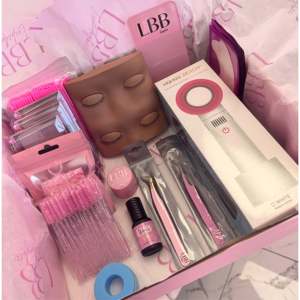 Lash Extension Starter <b>Kit</b>-<b>DIY</b> Handmade Mink Synthetic PBT & Fiber Eyelash <b>Kit</b> with Plastic Tools - Product Image 1