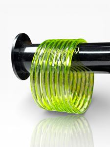 Solid Colour Premium Lime Green Faceted <b>Glass</b> <b>Bangles</b> Imitation Pearl Trendy Wedding Jewelry-Bulk Wholesale - Product Image 3