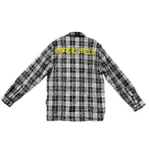 Venta al por mayor de fábrica de tamaño europeo colorido falnnel cheque impreso 100% algodón camisa de hombre camisa de manga larga de trabajo para hombres camisas - Product Image 2