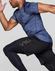 Chemise de compression à séchage rapide UPF 50 + pour hommes, entraînement athlétique personnalisé, conception à manches courtes pour les sports nautiques - Product Image 5