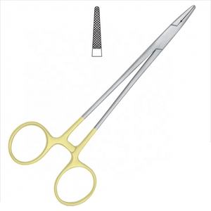 Porte-aiguilles en acier inoxydable Crile Wood TC 8 pouces, instrument de suture chirurgical en carbure de tungstène, réutilisable et durable - Product Image 1