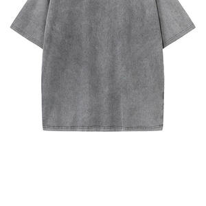 Camisetas Nuevas de Estilo Vintage, Lavadas al Ácido, Estilo Urbano, Desgastadas, 100% Algodón, Tallas Grandes para Hombre - Product Image 4