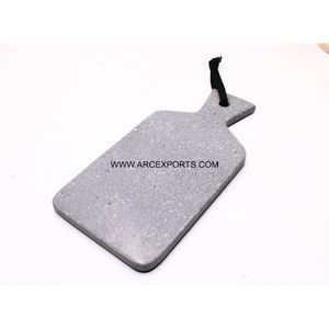 Tabla de cortar de mármol de color gris hecha a mano, lujosa y funcional, perfecta para cocinar tabla Charcutier DE LA India - Product Image 1