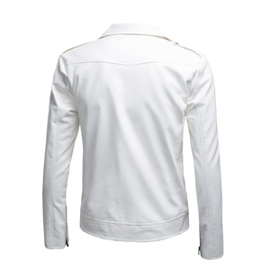 เสื้อแจ็คเก็ตหนังโพลีเอสเตอร์/คอตตอนคุณภาพสูงสำหรับผู้ชาย พร้อมงานปักสีตามสั่ง กันลมและระบายอากาศได้ดี - Product Image 2