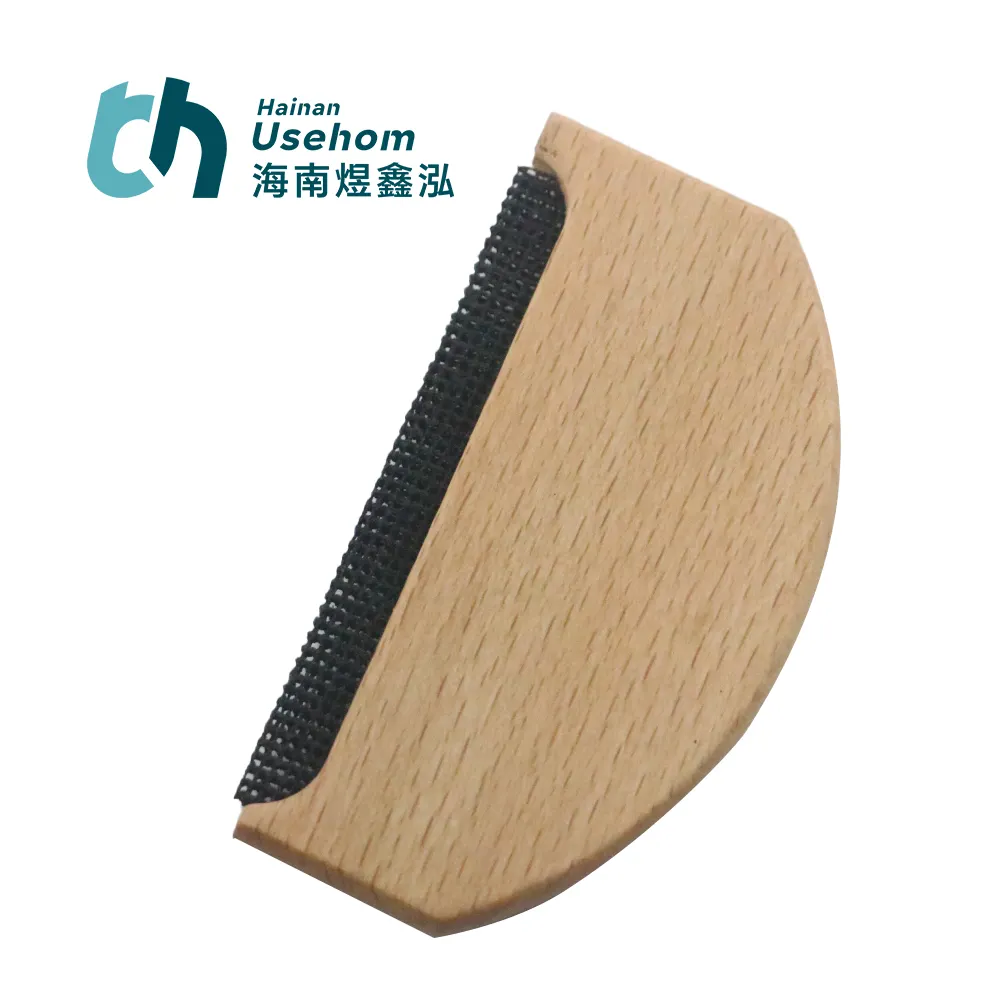 Custom Logo Natural Wooden Cashmere Sweater Comb Beech comb for Cloth Brush wool cashmere comb Wooden Remover Clothing Brush