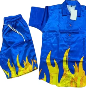 Pantalones cortos de seda con estampado de llama de sublimación OEM - Product Image 6