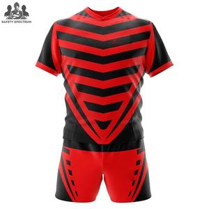 Ensemble de maillots de rugby personnalisés en polyester respirant et écologique à transfert thermique intégral – Nouveau style - Product Image 2