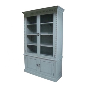 Kitchen Cabinet Mahogany <b>Wooden</b> Cupboard with Glass Doors Modern Minimalist Design of Showcase Durable <b>Bookcase</b> at Cheap Price - Product Image 5