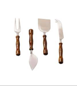 Juego de Cubiertos de Acero Portátiles, Cuchara de Latón para Bodas de la India y Tenedor de Metal, Cubiertos de Acero Espejado, Cuchillos de Cocina con Incrustaciones de Hueso - Product Image 1