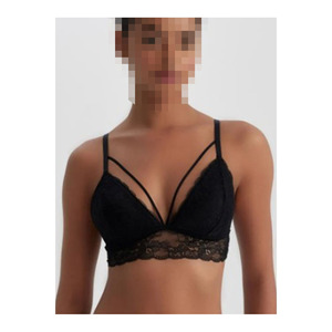 Soutien-gorge push-up sans fil à fermeture avant pour femme - Doublure en dentelle, sans rembourrage et avec armatures, fermeture à crochets - Product Image 6