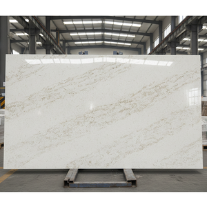 2025 sang trọng làm bằng tay calacatta vàng thiết kế slab chống xước thạch anh đá cẩm thạch Countertop cho nhà bếp bảng <span class=keywords><strong>Top</strong></span> & Bar - Product Image 4