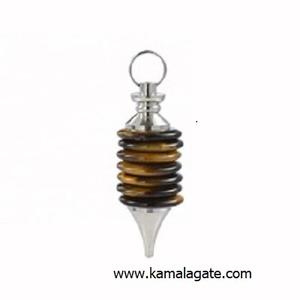 Collier pendentif classique en cristal de Reiki 7 chakras, plaqué argent antique, pierre principale en agate pour la guérison énergétique des chakras - Product Image 3