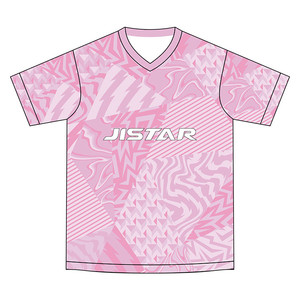 Camiseta Deportiva Transpirable con <span class=keywords><strong>Cuello</strong></span> en V y <span class=keywords><strong>Manga</strong></span> <span class=keywords><strong>Corta</strong></span>, Estampado de Rayas Rosas, Talla Grande, Personalizable para <span class=keywords><strong>Mujer</strong></span>, 160 Gramos - Product Image 2
