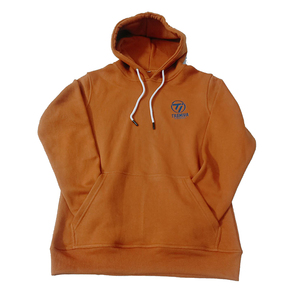 Men's <b>Orange</b> Pullover <b>Hoodie</b> Solid Color Hooded Sweatshirt with Kangaroo Pocket Drawstring Casual Long Sleeve - Product Image 1