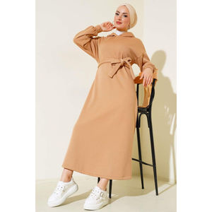 Nouvelle saison modeste Satin femmes hiver vêtements islamiques ethnique Abaya robe caftan tunique dubaï musulman mode islamique - Product Image 2