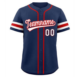 Jersey de béisbol cómodo de estilo abotonado clásico, diseño de uniforme de equipo personalizado, camisetas de béisbol atléticas - Product Image 1