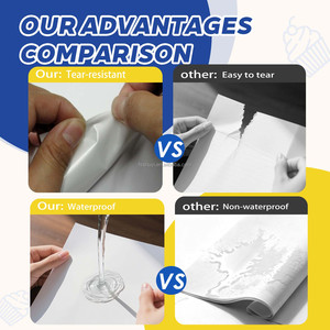 Yishu trắng A4 Kích thước <span class=keywords><strong>PP</strong></span> PET không tearable teslin phun Polypropylene phim <span class=keywords><strong>PP</strong></span> tổng hợp giấy cho máy in phun in ấn - Product Image 3