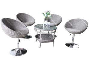 Juego de comedor de ratán polivinílico de diseño moderno para uso en exteriores, mejora la decoración del comedor para el hogar, Hotel, granja, Villa, muebles para el hogar - Product Image 4