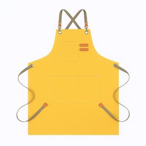 Delantal de Cocina de Algodón de Alta Calidad con Logotipo Personalizado, Delantal de Lona Ajustable para Chef, Barista, Barbacoa, Jardín, Delantales Bordados - Product Image 2