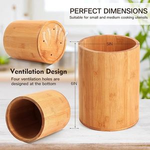 Meilleur porte-cuillères en bois pour la cuisine, porte-cuillères en bois avec fentes, design rustique de porte-cuillères en bois à prix avantageux - Product Image 6