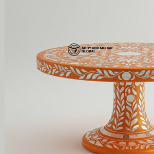 ที่ตั้งเค้กแม่ลูกมุกสีส้มสุดหรูแท่นโชว์ขนมและของหวาน - Product Image 3