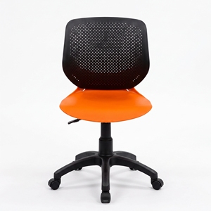 Silla de Oficina Moderna ARSU, Asiento Colorido, Respaldo de Malla Negra, Base Giratoria de Acero Inoxidable, Altura Ajustable, Diseño Contemporáneo - Product Image 6